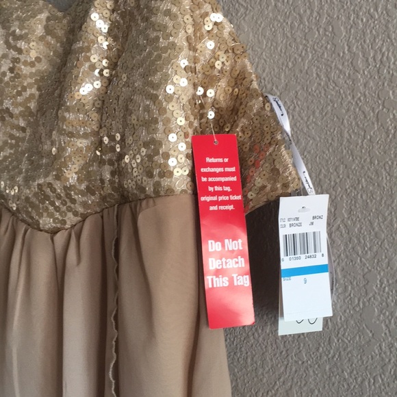 Sequined high low strapless dress - Picture 3 of 3